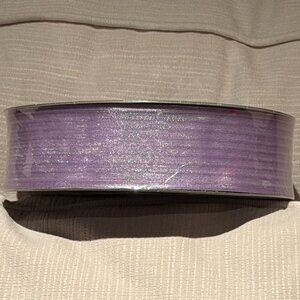 Members Mark Purple Stripped Wired Ribbon 🎀 50 yards Spool width 1.5” 🆕 NWT